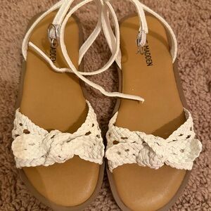 Steve Madden Cream Braided Sandals